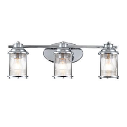 Quintiesse - Outdoor wall light ASHLAND BAY 3xE27/60W/230V IP44 polished chrome