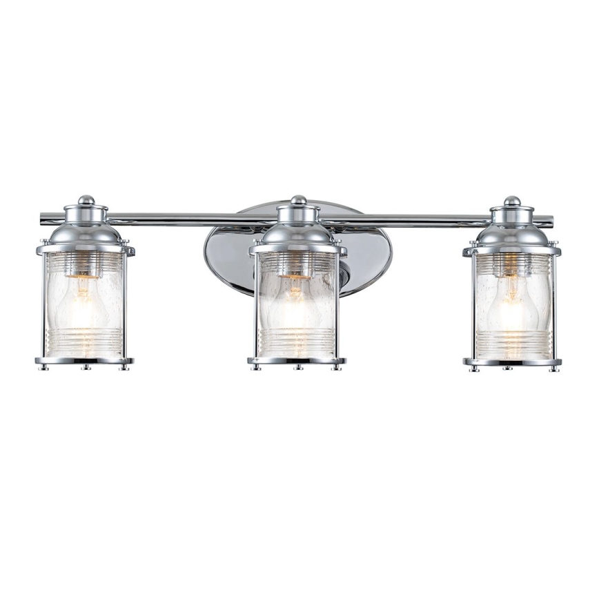Quintiesse - Outdoor wall light ASHLAND BAY 3xE27/60W/230V IP44 polished chrome