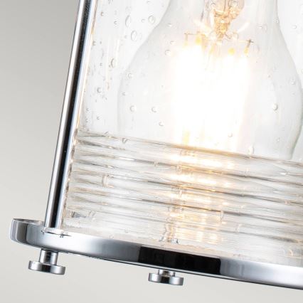 Quintiesse - Outdoor wall light ASHLAND BAY 3xE27/60W/230V IP44 polished chrome