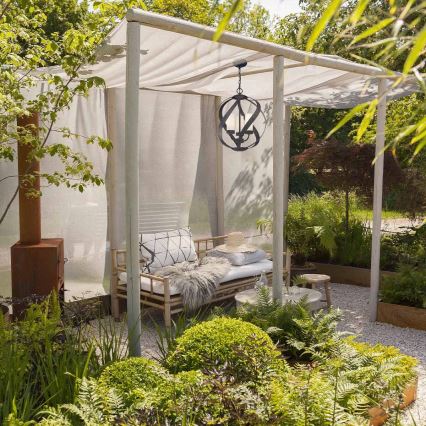 Quintiesse - Outdoor chain pendant light BLACKSMITH 3xE14/40W/230V Ø 40.7 cm IP44 black