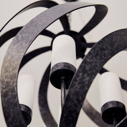 Quintiesse - BLACKSMITH Outdoor Chain-Hung Chandelier, 4x E14/40W/230V, Ø 50.1 cm, IP44, Black