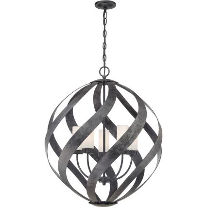 Quintiesse - BLACKSMITH Chain-Mounted Outdoor Chandelier 5xE14/40W/230V dia. 66.4 cm IP44 Black