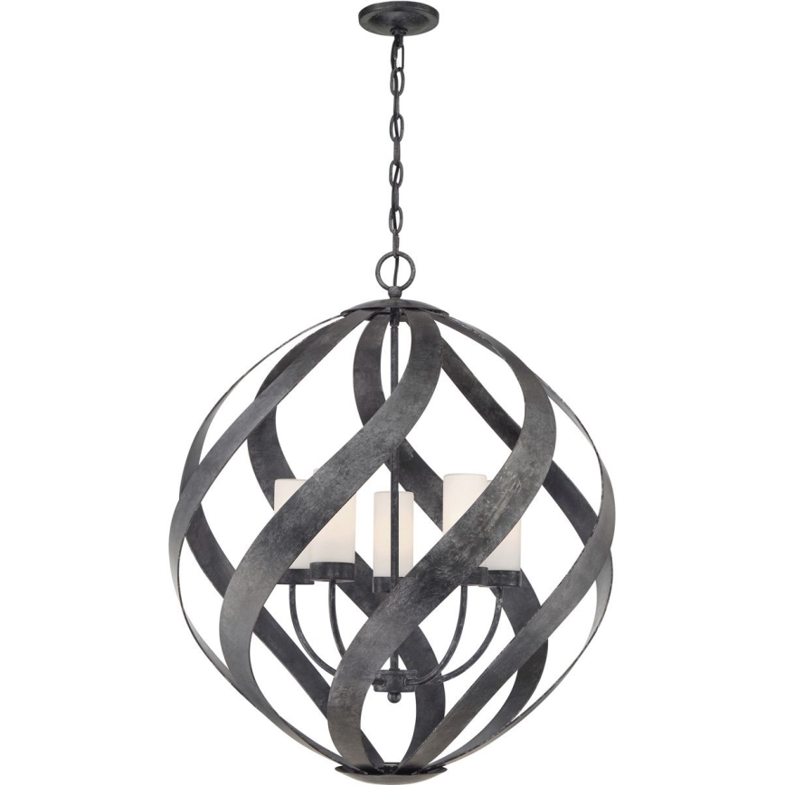 Quintiesse - BLACKSMITH Chain-Mounted Outdoor Chandelier 5xE14/40W/230V dia. 66.4 cm IP44 Black