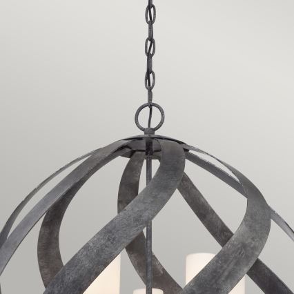 Quintiesse - BLACKSMITH Chain-Mounted Outdoor Chandelier 5xE14/40W/230V dia. 66.4 cm IP44 Black