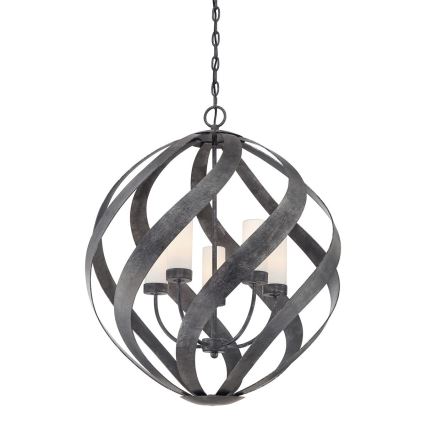 Quintiesse - BLACKSMITH Chain-Mounted Outdoor Chandelier 5xE14/40W/230V dia. 66.4 cm IP44 Black