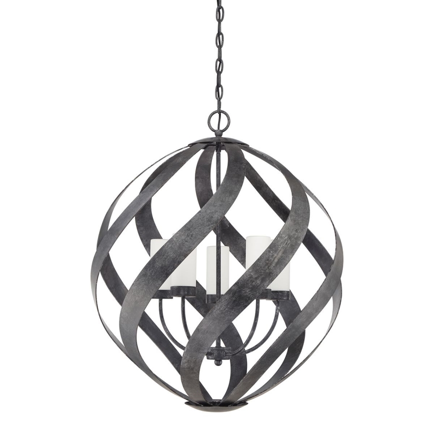 Quintiesse - BLACKSMITH Chain-Mounted Outdoor Chandelier 5xE14/40W/230V dia. 66.4 cm IP44 Black