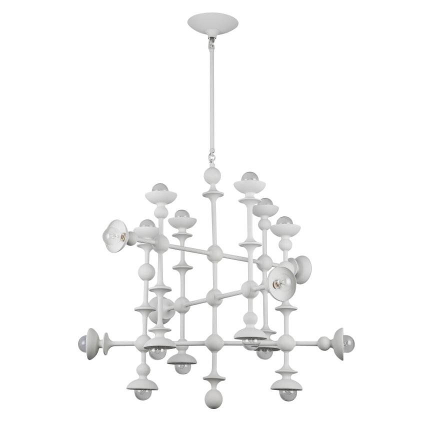 Quintiesse - CADENCE Rod-Mounted Chandelier 18xE14/40W/230V White