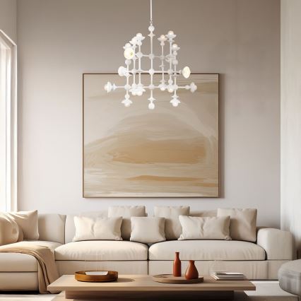 Quintiesse - CADENCE Rod-Mounted Chandelier 18xE14/40W/230V White