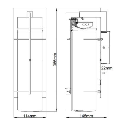 Quintiesse - EAMES M LED Outdoor Wall Light, 10W/230V, IP44, Black