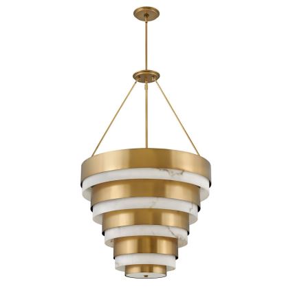 Quintiesse - Rod-mounted chandelier ECHELON 8xE14/40W/230V gold