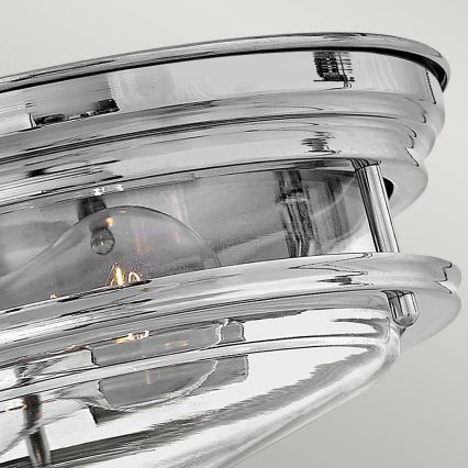Quintiesse - Outdoor ceiling light HADRIAN 2xE27/40W/230V pr. 27,8 cm IP44 polished chrome