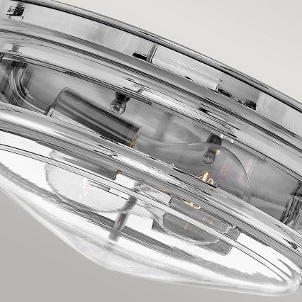 Quintiesse - Outdoor ceiling light HADRIAN 2xE27/40W/230V pr. 27,8 cm IP44 polished chrome