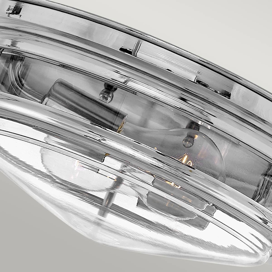 Quintiesse - Outdoor ceiling light HADRIAN 2xE27/40W/230V pr. 27,8 cm IP44 polished chrome
