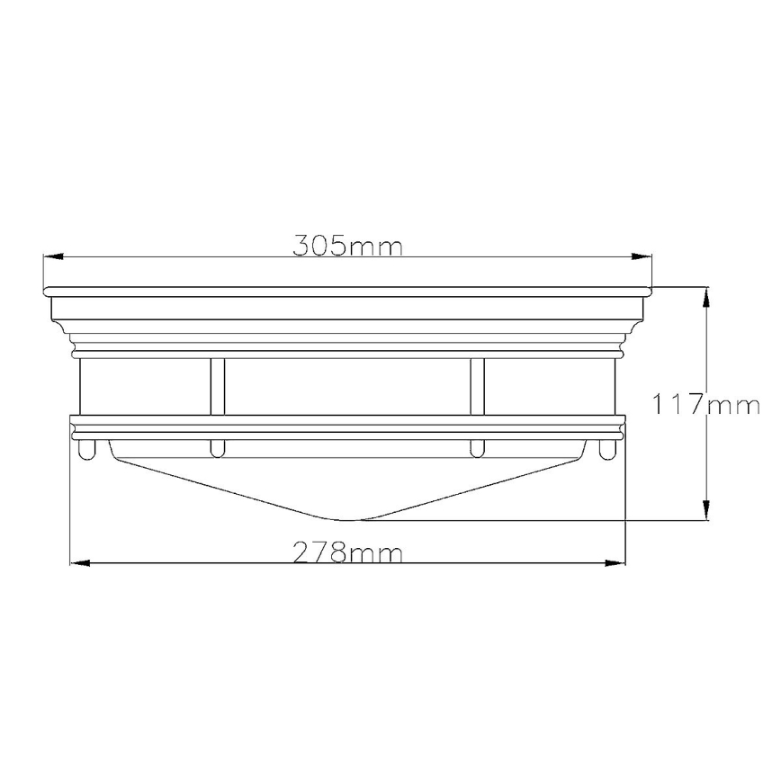 Quintiesse - Outdoor ceiling light HADRIAN 2xE27/40W/230V pr. 27,8 cm IP44 polished chrome