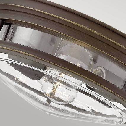 Quintiesse - Outdoor ceiling fixture HADRIAN 2xE27/40W/230V Ø 27.8 cm IP44 bronze