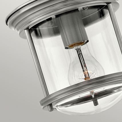 Quintiesse - Outdoor ceiling light HADRIAN 1x E27/60W/230V Ø 19.6 cm IP44 matte chrome