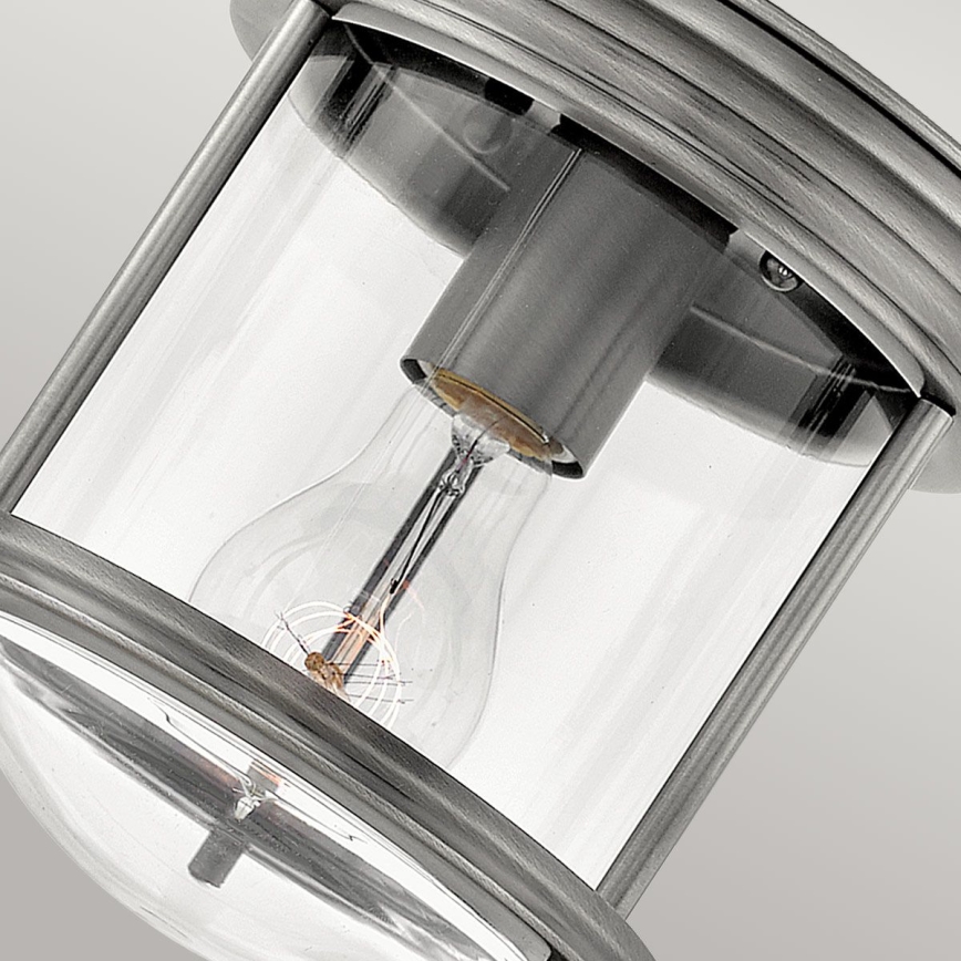Quintiesse - Outdoor ceiling light HADRIAN 1x E27/60W/230V Ø 19.6 cm IP44 matte chrome