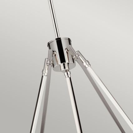 Quintiesse - HARPER Rod Chandelier 5xE14/60W/230V Ø 77.5 cm Glossy Chrome/Smoked Glass