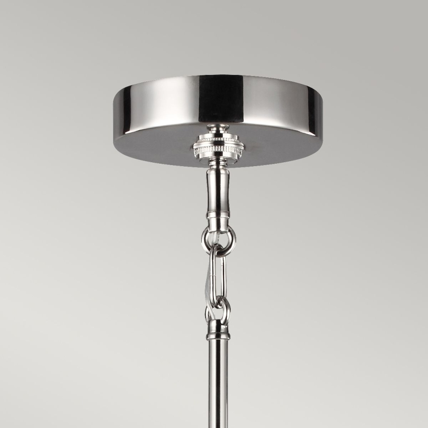 Quintiesse - HARPER Rod Chandelier 7xE14/60W/230V, Ø 81.3 cm, Polished Chrome / Smoked Glass
