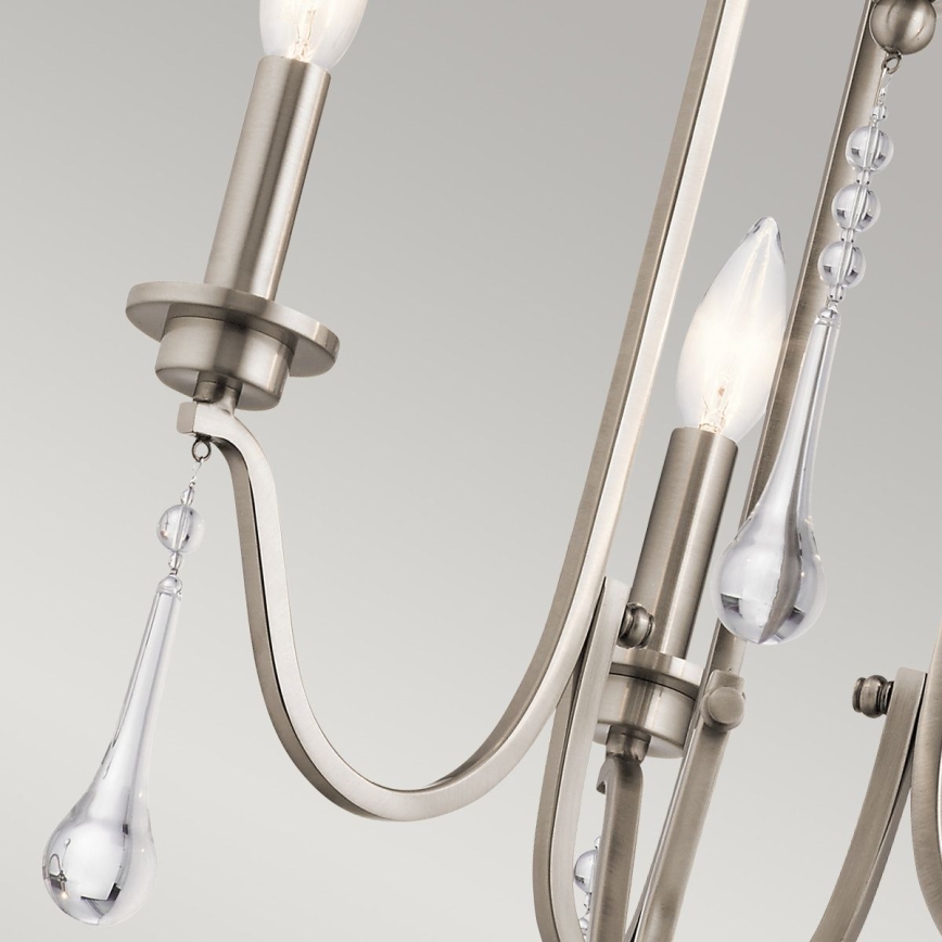 Quintiesse - KARLEE Rod Pendant Light 3xE14/60W/230V Ø 45.7 cm Matte Chrome