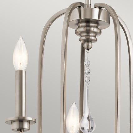 Quintiesse - KARLEE Rod Chandelier 5xE14/60W/230V Ø 61 cm, Matte Chrome