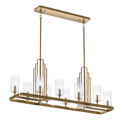 Quintiesse - KIMROSE Rod Chandelier 10xE14/40W/230V, Gold