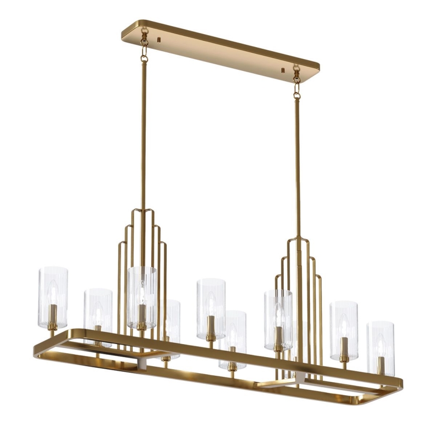 Quintiesse - KIMROSE Rod Chandelier 10xE14/40W/230V, Gold