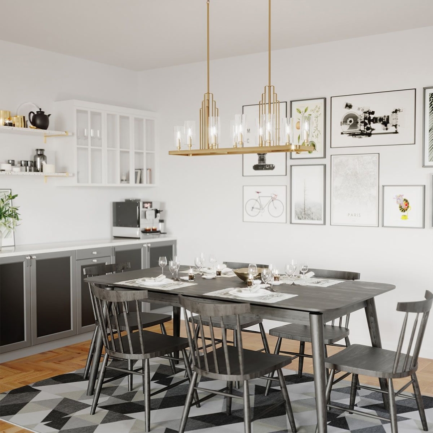 Quintiesse - KIMROSE Rod Chandelier 10xE14/40W/230V, Gold