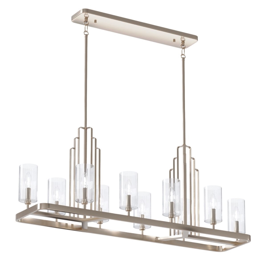 Quintiesse - KIMROSE Rod-Mounted Chandelier 10xE14/40W/230V, Polished Chrome