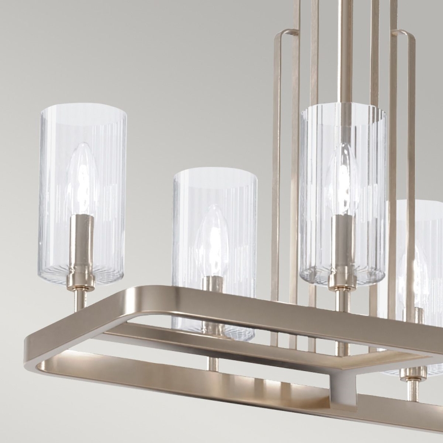 Quintiesse - KIMROSE Rod-Mounted Chandelier 10xE14/40W/230V, Polished Chrome
