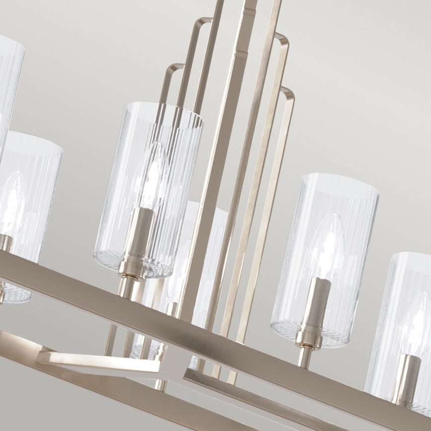 Quintiesse - KIMROSE Rod-Mounted Chandelier 10xE14/40W/230V, Polished Chrome
