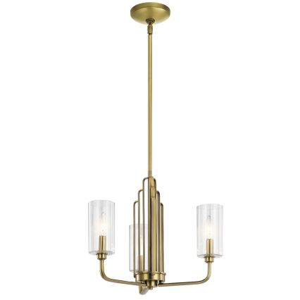 Quintiesse - KIMROSE rod-mounted chandelier 3xE14/40W/230V Ø 45.9 cm, gold