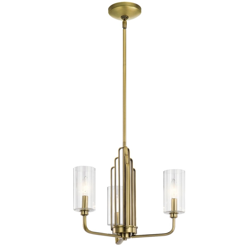 Quintiesse - KIMROSE rod-mounted chandelier 3xE14/40W/230V Ø 45.9 cm, gold