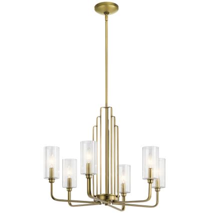 Quintiesse - KIMROSE rod chandelier 6xE14/40W/230V Ø 68.6 cm gold