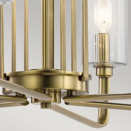 Quintiesse - KIMROSE rod chandelier 6xE14/40W/230V Ø 68.6 cm gold