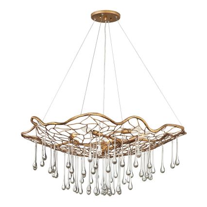 Quintiesse - LAGUNA cable-suspended chandelier 6xE14/40W/230V Ø 91.4 cm gold