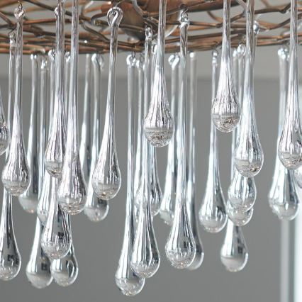 Quintiesse - LAGUNA cable-suspended chandelier 6xE14/40W/230V Ø 91.4 cm gold