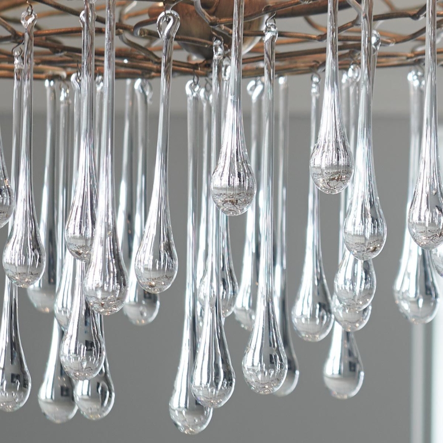 Quintiesse - LAGUNA cable-suspended chandelier 6xE14/40W/230V Ø 91.4 cm gold