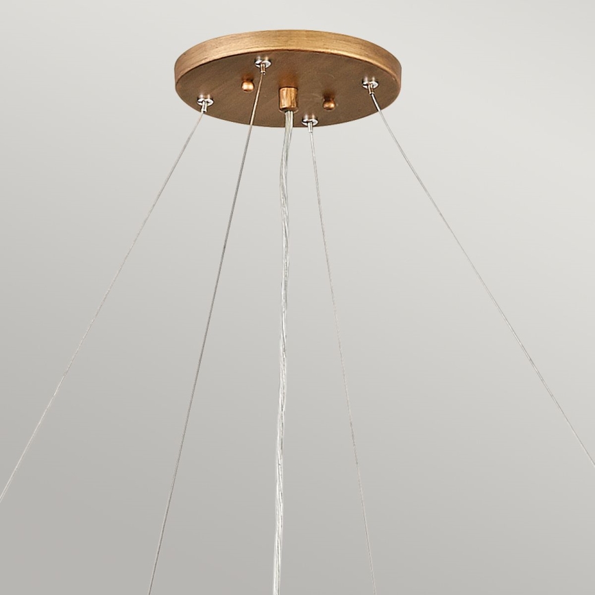 Quintiesse - LAGUNA cable-suspended chandelier 6xE14/40W/230V Ø 91.4 cm gold