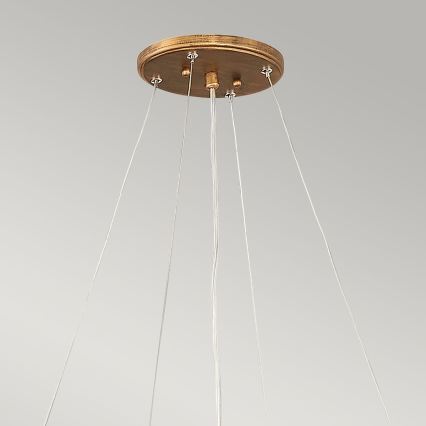 Quintiesse - Cable-suspended chandelier LAGUNA 8xE14/40W/230V Ø 106.7 cm Gold