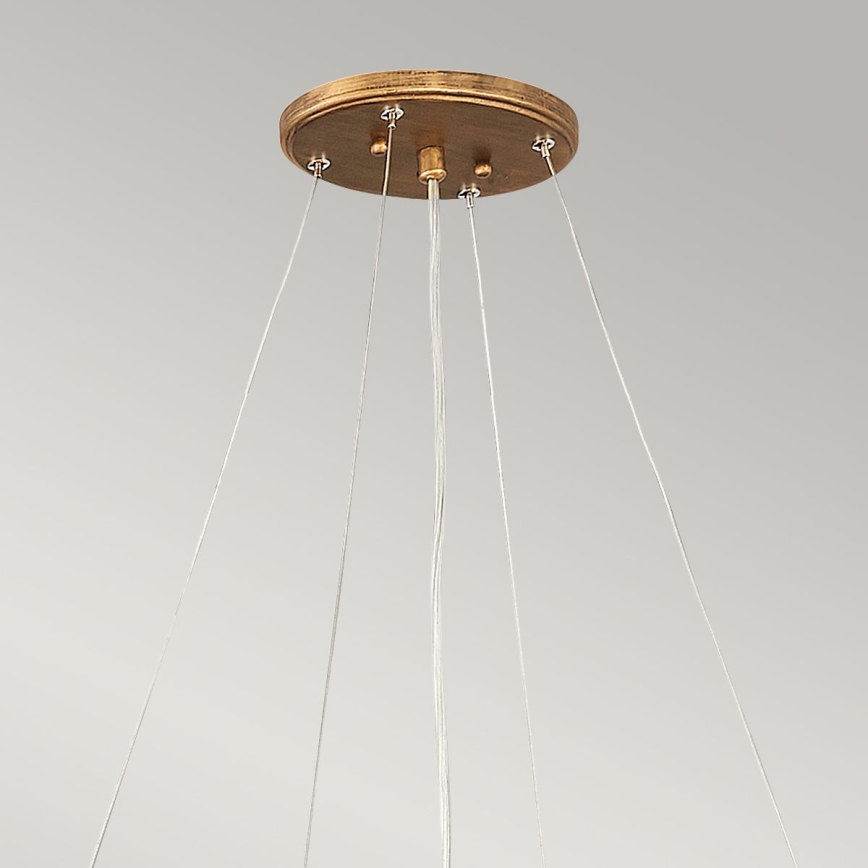 Quintiesse - Cable-suspended chandelier LAGUNA 8xE14/40W/230V Ø 106.7 cm Gold