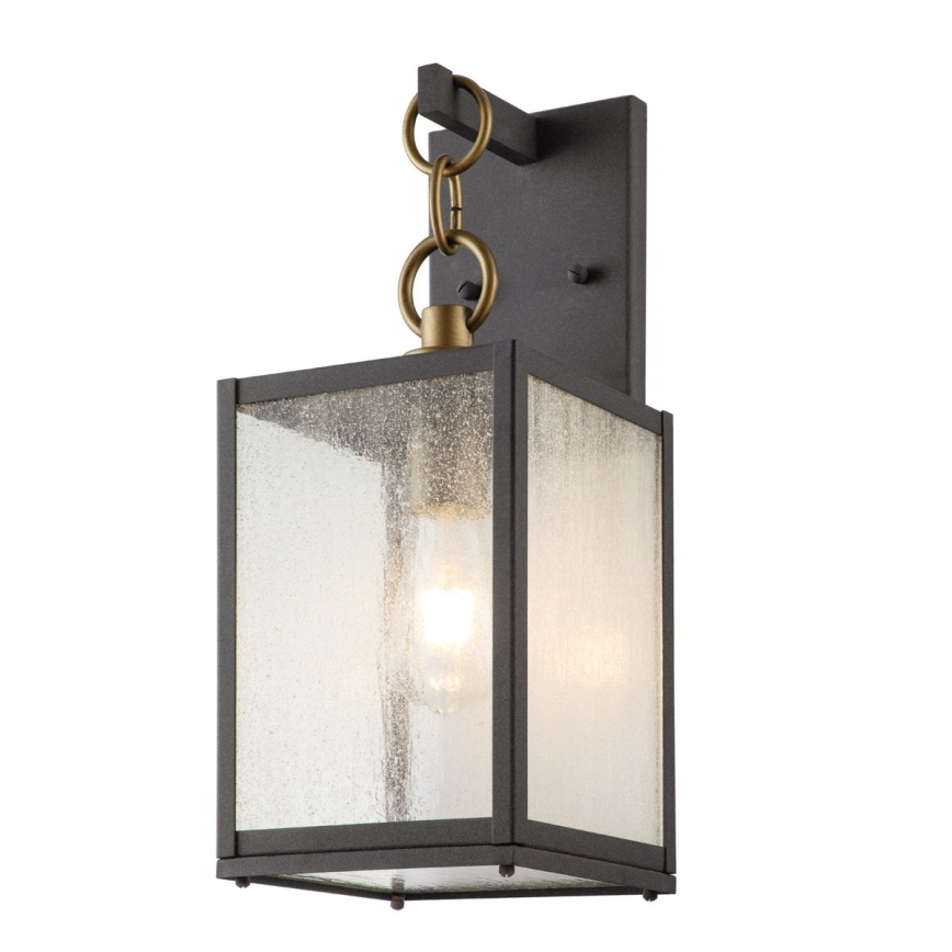 Quintiesse - Outdoor wall lamp LAHDEN M 1xE27/60W/230V IP44 black/gold