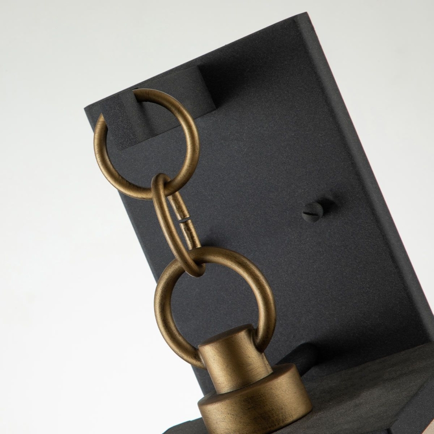 Quintiesse - Outdoor wall lamp LAHDEN M 1xE27/60W/230V IP44 black/gold