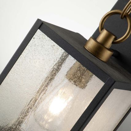 Quintiesse - Outdoor wall lamp LAHDEN M 1xE27/60W/230V IP44 black/gold