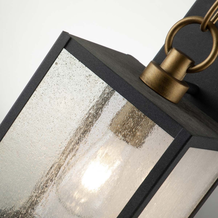 Quintiesse - Outdoor wall lamp LAHDEN M 1xE27/60W/230V IP44 black/gold