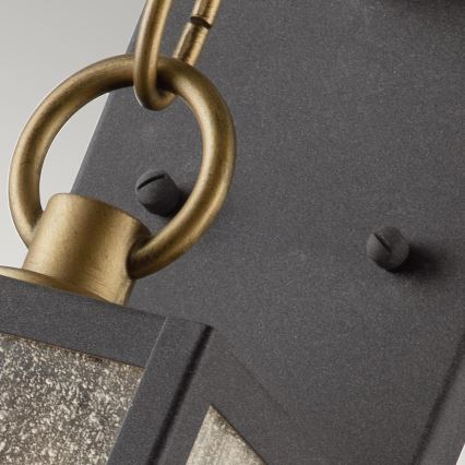 Quintiesse - Outdoor wall lamp LAHDEN M 1xE27/60W/230V IP44 black/gold