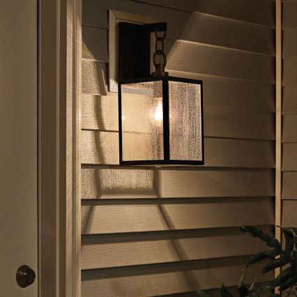 Quintiesse - Outdoor wall lamp LAHDEN M 1xE27/60W/230V IP44 black/gold