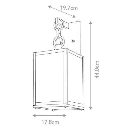 Quintiesse - Outdoor wall lamp LAHDEN M 1xE27/60W/230V IP44 black/gold
