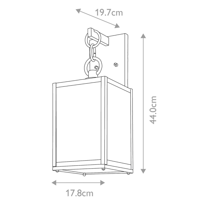 Quintiesse - Outdoor wall lamp LAHDEN M 1xE27/60W/230V IP44 black/gold
