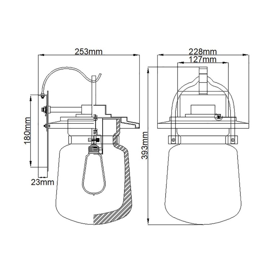 Quintiesse - Outdoor wall light LASALLE M 1xE27/60W/230V IP44 bronze